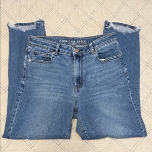 American Eagle Outfitters Distressed Ankle Jeans - Blue